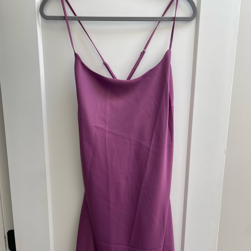 Nasty Gal Lilac Satin Dress
